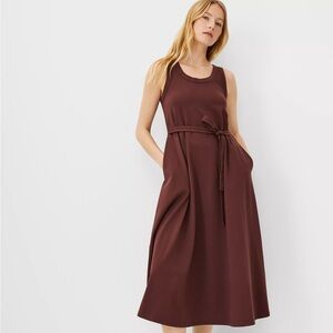 ANNE TAYLOR - AT Weekend Jersey Trapeze Midi Dress